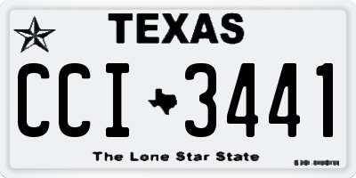 TX license plate CCI3441