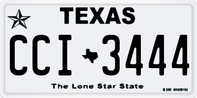 TX license plate CCI3444