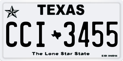 TX license plate CCI3455