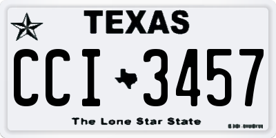 TX license plate CCI3457