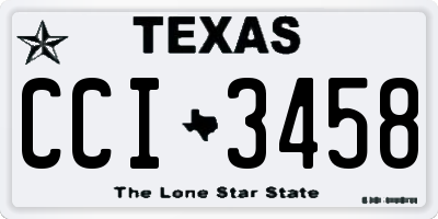 TX license plate CCI3458
