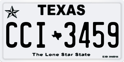 TX license plate CCI3459