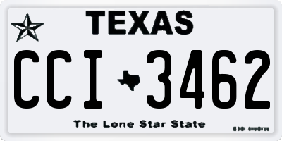 TX license plate CCI3462