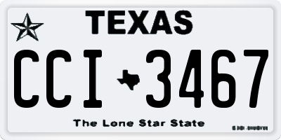 TX license plate CCI3467