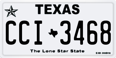 TX license plate CCI3468
