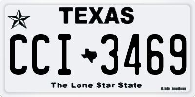 TX license plate CCI3469