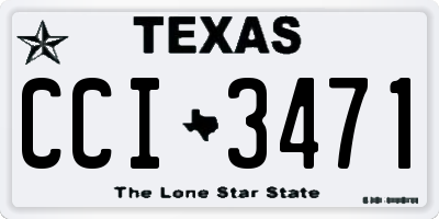 TX license plate CCI3471