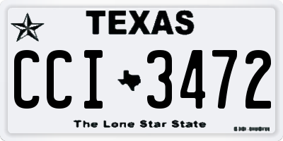 TX license plate CCI3472