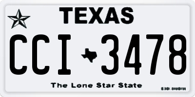 TX license plate CCI3478