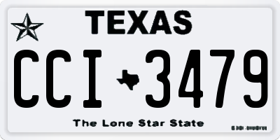 TX license plate CCI3479