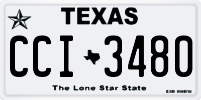 TX license plate CCI3480