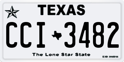 TX license plate CCI3482