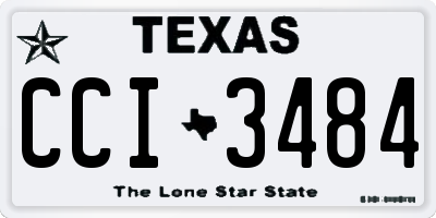 TX license plate CCI3484
