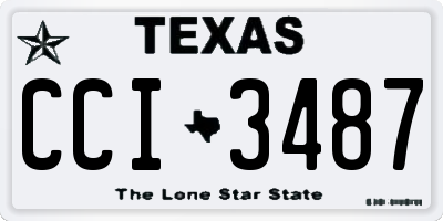 TX license plate CCI3487