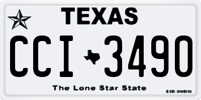 TX license plate CCI3490