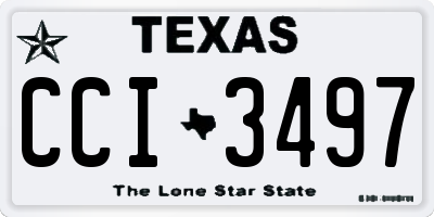 TX license plate CCI3497