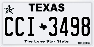 TX license plate CCI3498