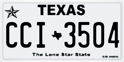 TX license plate CCI3504