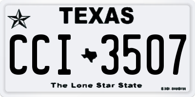 TX license plate CCI3507