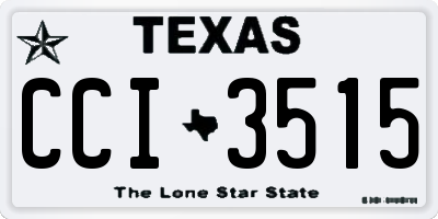 TX license plate CCI3515