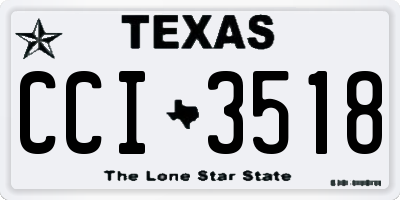 TX license plate CCI3518