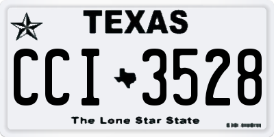 TX license plate CCI3528