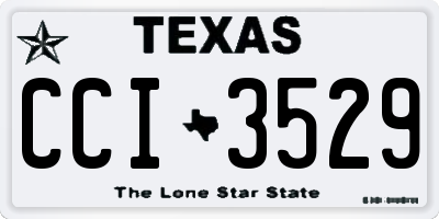 TX license plate CCI3529