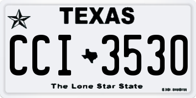 TX license plate CCI3530