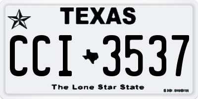 TX license plate CCI3537