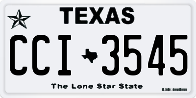TX license plate CCI3545