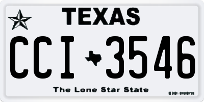 TX license plate CCI3546