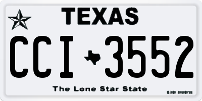 TX license plate CCI3552