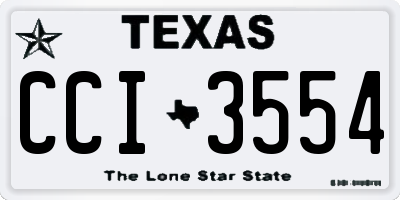 TX license plate CCI3554