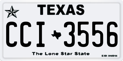 TX license plate CCI3556