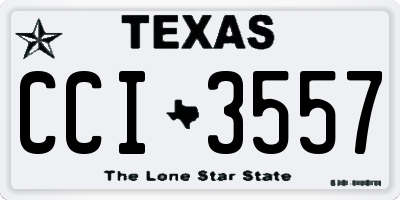 TX license plate CCI3557