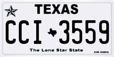 TX license plate CCI3559