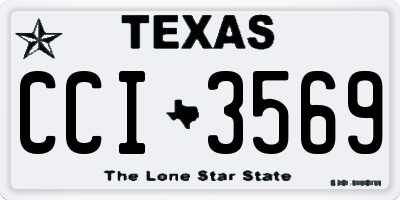 TX license plate CCI3569