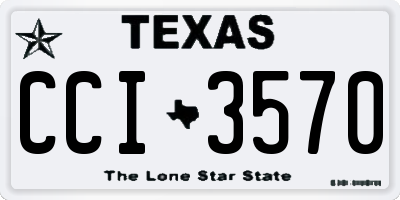 TX license plate CCI3570