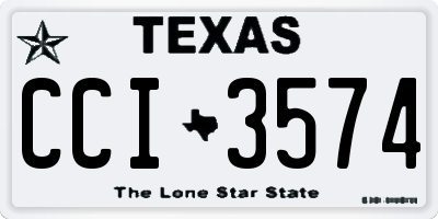 TX license plate CCI3574