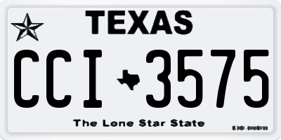 TX license plate CCI3575