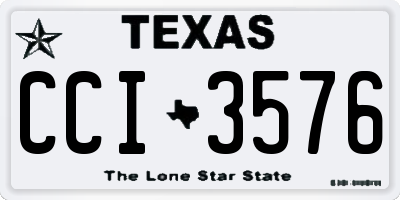 TX license plate CCI3576