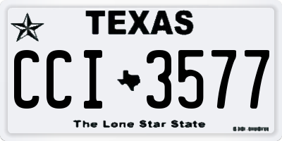 TX license plate CCI3577