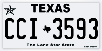 TX license plate CCI3593