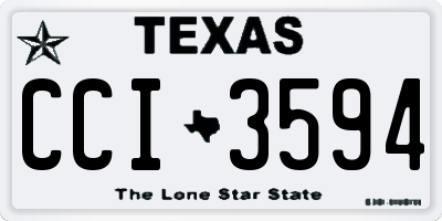 TX license plate CCI3594