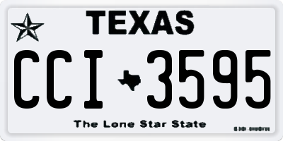 TX license plate CCI3595