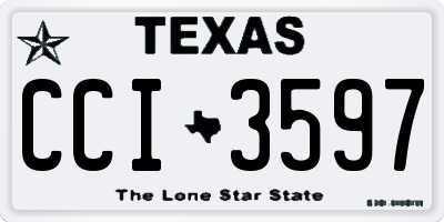TX license plate CCI3597