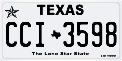TX license plate CCI3598
