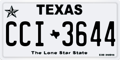 TX license plate CCI3644