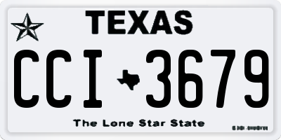 TX license plate CCI3679