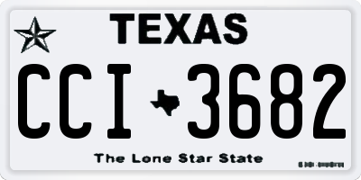 TX license plate CCI3682